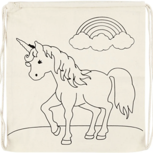 bolso de gimnasia unicornio naturaleza ligera (37x41 cm)