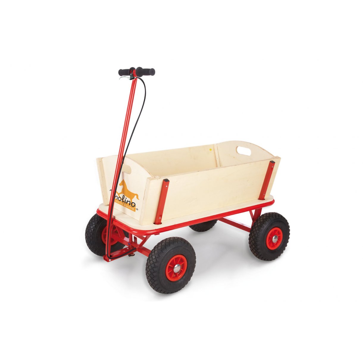 carrito con freno para jardín til de madera natural sin tratar carrito con freno para jardín til de madera natural sin tratar